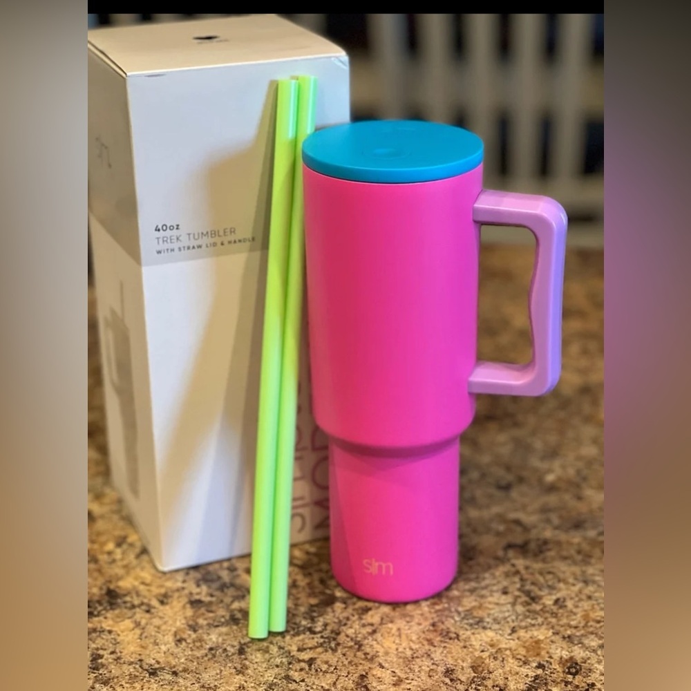 Stainless Steel Tumbler with Straw Lid 40oz